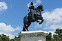 Bronze equestrian statue of Filip 4th at Plaza de Oriente